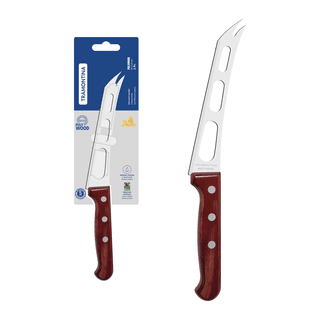 Faca para Queijo Tramontina Harmoniza com Lâmina em Aço Inox e Cabo de Madeira Polywood Vermelho 6"