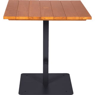 Mesa Quadrada Tramontina Urban Highline em Madeira Garapeira e Coluna Central em Metal 70 cm