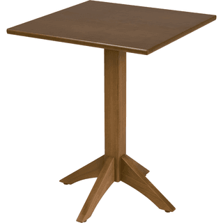 Mesa de Madeira Tramontina London Coluna Central Quadrada em Tauarí Amêndoa 4 Lugares 60 cm