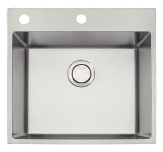 Cuba de Sobrepor Tramontina Design Collection Quadrum Flush em Aço Inox com Acabamento Scotch Brite 50x40 cm