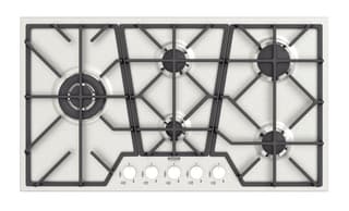 Cooktop a Gás Tramontina Design Collection Penta Inox Full 5 GX 90 em Aço Inox e Trempes em Ferro Fundido