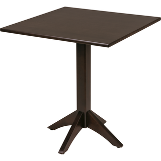 Mesa de Madeira Tramontina London Coluna Central Quadrada em Tauarí Castanho Escuro 4 Lugares 70 cm