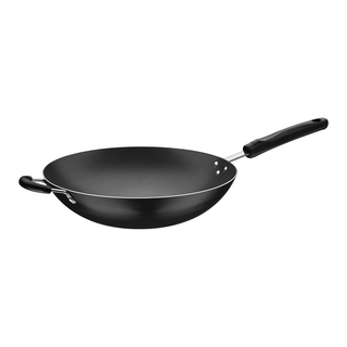 Wok Tramontina Loreto em Alumínio com Revestimento Interno Antiaderente Starflon Max com Cabo Baquelite Grafite 32 cm 4,4 L