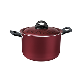 Espagueteira Tramontina Loreto em Alumínio com Revestimento Interno e Externo em Antiaderente Starflon Max Vermelho 22 cm 5,7 L