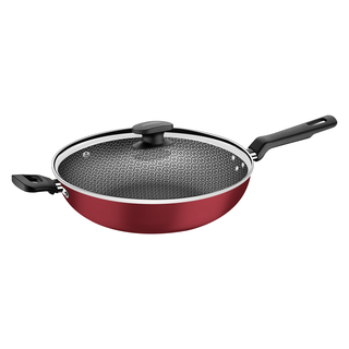 Wok Tramontina Loreto em Alumínio com Revestimento Interno e Externo em Antiaderente Starflon Max Vermelho 28 cm 3,3 L