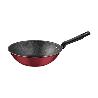 Wok Tramontina Loreto em Alumínio com Revestimento Interno e Externo em Antiaderente Starflon Max Vermelho 24 cm 2,2 L