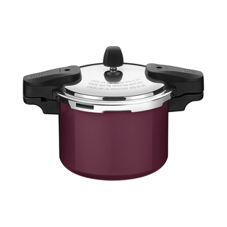 Panela de Pressão Tramontina Torino em Alumínio com Revestimento Interno e Externo Cerâmico Vermelho Framboesa com Fundo de Indução 20 cm 4,5 L