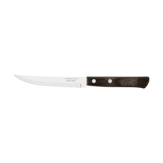 Faca para Churrasco Tramontina com Lâmina em Aço Inox e Cabo em Madeira Tratada Polywood Castanho 5"