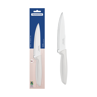 Faca Chef Tramontina Plenus com Lâmina em Aço Inox e Cabo de Polipropileno Off White 6"