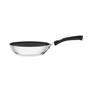 Frigideira Tramontina Solar Silicone Rasa em Aço Inox Fundo Triplo Revestimento Interno Antiaderente com Cabo de Silicone 24 cm 2,1 L