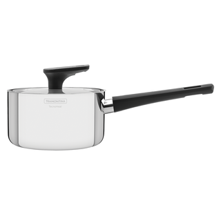 Panela Tramontina Grano Baquelite em Aço Inox com Corpo Triplo Tampa e Cabo de Baquelite 20 cm 3,1 L