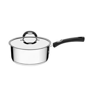 Panela Tramontina Duo Silicone em Aço Inox Fundo Triplo com Tampa e Cabo de Silicone 20 cm 2,8 L