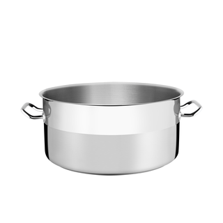 Caçarola Rasa Tramontina Professional em Aço Inox com Fundo Triplo sem Tampa 40 cm 23 L