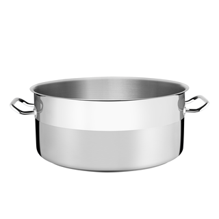 Caçarola Rasa Tramontina Professional em Aço Inox com Fundo Triplo sem Tampa 45 cm 35 L