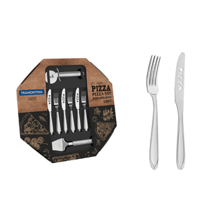 Kit para Pizza Tramontina Laguna em Aço Inox 14 peças