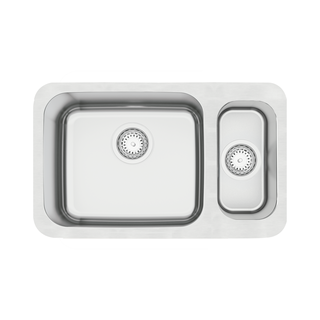 Cuba de Cozinha Tramontina Dora Duo 1.5C 40BL em Aço Inox Escovado