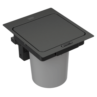 Lixeira de Embutir com Sensor Tramontina Design Collection Next Black Matte em Aço Inox com Balde Plástico 5 L