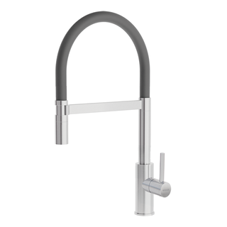 Torneira Tramontina Versatile Black em Aço Inox com Mangueira Flexível e Bica Giratória 360°