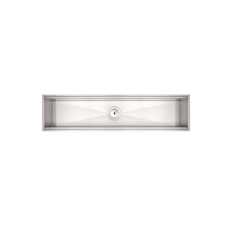 Canal Organizador em Aço Inox Tramontina para Sobrepor com Acabamento Scotch Brite 75x18 cm