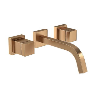 Misturador Deca de Parede para Lavatório | Cubo - Gold Matte