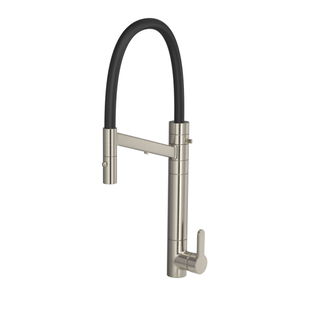 Misturador Monocomando Deca de Mesa Bica Alta com Filtro para Cozinha | Twin Colore - Inox E Preto