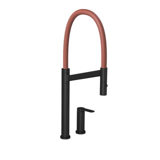 Misturador Monocomando Deca de Mesa para Cozinha | Deca Colore - Black Matte e Terracota