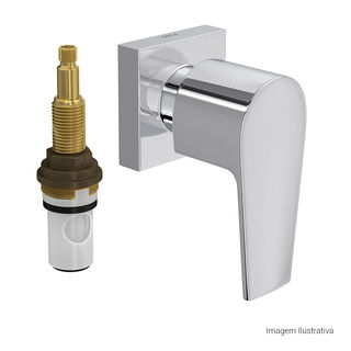 Acabamento para Registro de Pressão 1/2" e 3/4" com Mecanismo 1/2 Volta Deca Level Cromado