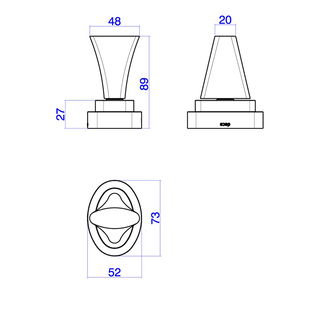 Acabamento para Registro de Pressão Deca 1/2" e 3/4" com Mecanismo 1/2 Volta | Dk - Red Gold