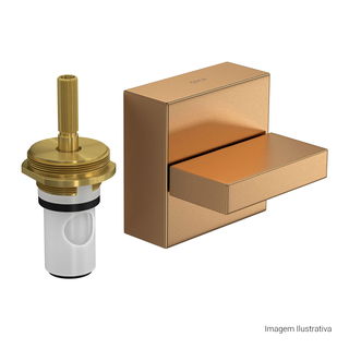 Acabamento para Registro de Pressão 1/2" e 3/4" com Mecanismo 1/2 Volta Deca Dream Gold Matte