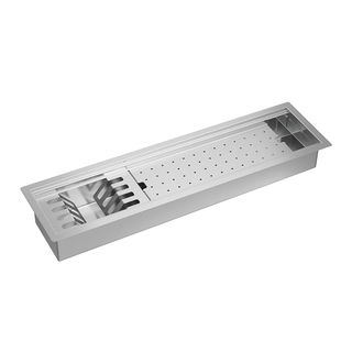 Calha Organizadora Deca para Cozinha em Inox com Sistema de Escoamento 765x206x90mm