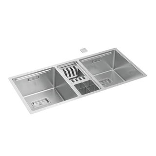 Cuba Tripla Deca para Cozinha em Inox 930x440x201mm | Wish