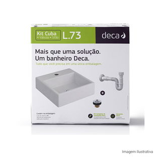 Kit Cuba de Apoio Deca L.73 com Sifão Plástico e Válvula - Branco