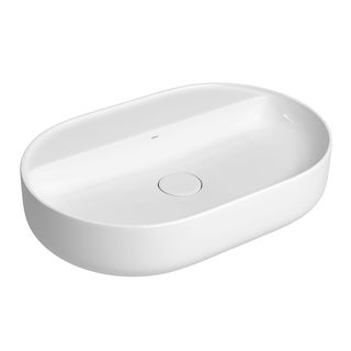 Cuba de Apoio Deca com Mesa Oval 60cm | Slim - Branco