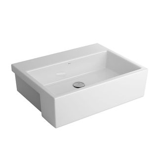 Cuba de Semiencaixe Deca com Mesa Retangular 550x420mm - Branco