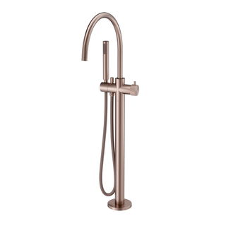 Monocomando de Piso com Ducha para Banheira Cobre Escovado