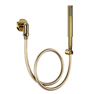 Ducha manual com joelho 90º de parede para lavatório C30 ouro polido