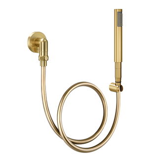 Ducha manual com joelho 90º de parede para lavatório C30 ouro escovado