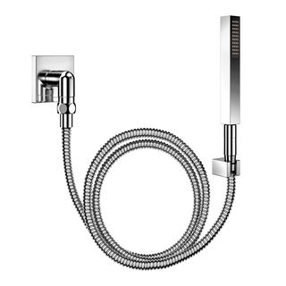 Ducha manual com joelho 90º de parede para lavatório Square cromado