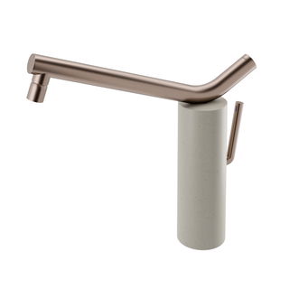 Monocomando de mesa para cozinha Naiade cobre escovado/areia