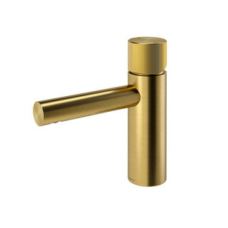 Monocomando bica baixa de mesa para lavatório Mix&Match ouro escovado