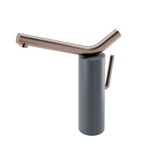 Monocomando de mesa para lavatório Naiade cobre escovado/basalto