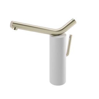 Monocomando de mesa para lavatório Naiade níquel escovado/giz
