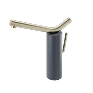 Monocomando de mesa para lavatório Naiade níquel escovado/basalto