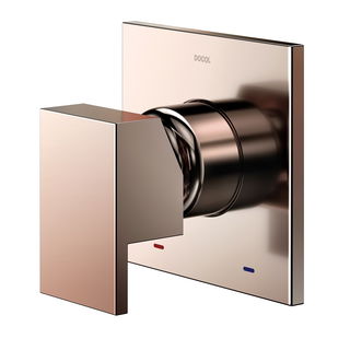 Acabamento monocomando para chuveiro 3/4" New Edge/Minima cobre polido