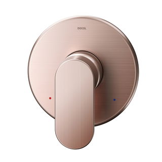 Acabamento monocomando para chuveiro baixa pressão 3/4" Docol Kaila cobre escovado