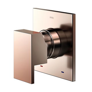 Acabamento monocomando para chuveiro e ducha higiênica 1/2" New Edge/Minima cobre polido