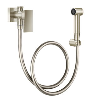 Ducha higiênica com registro e derivação New Edge níquel escovado