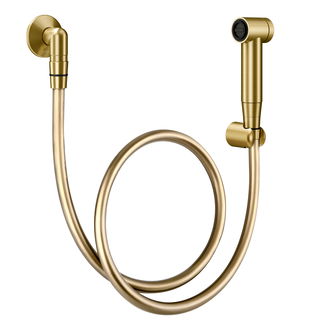 Ducha higiênica com gatilho de parede Luxo ouro escovado