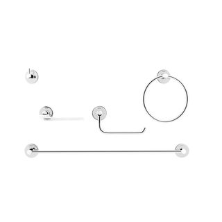 Kit de acessórios de parede para lavatório DocolHope cromado