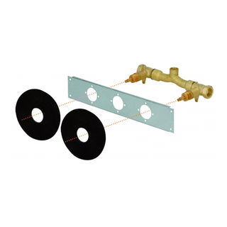 Kit misturador chuveiro roscável 1/2" x diâmetro 15 soldável com travessa de 60cm
